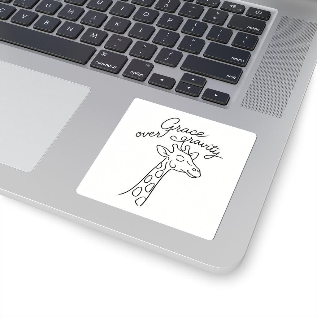 Graceful Giraffe Kiss-Cut Stickers | Inspirational Decor, Laptop Stationery, Cute Animal Art, Gift for Nature Lovers, Whimsical Decor