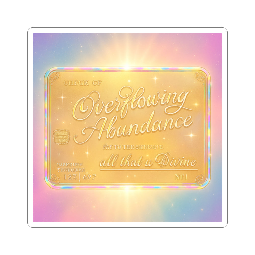 Overflowing Abundance Kiss-Cut Stickers - Inspiring Positive Vibes for Every Occasion