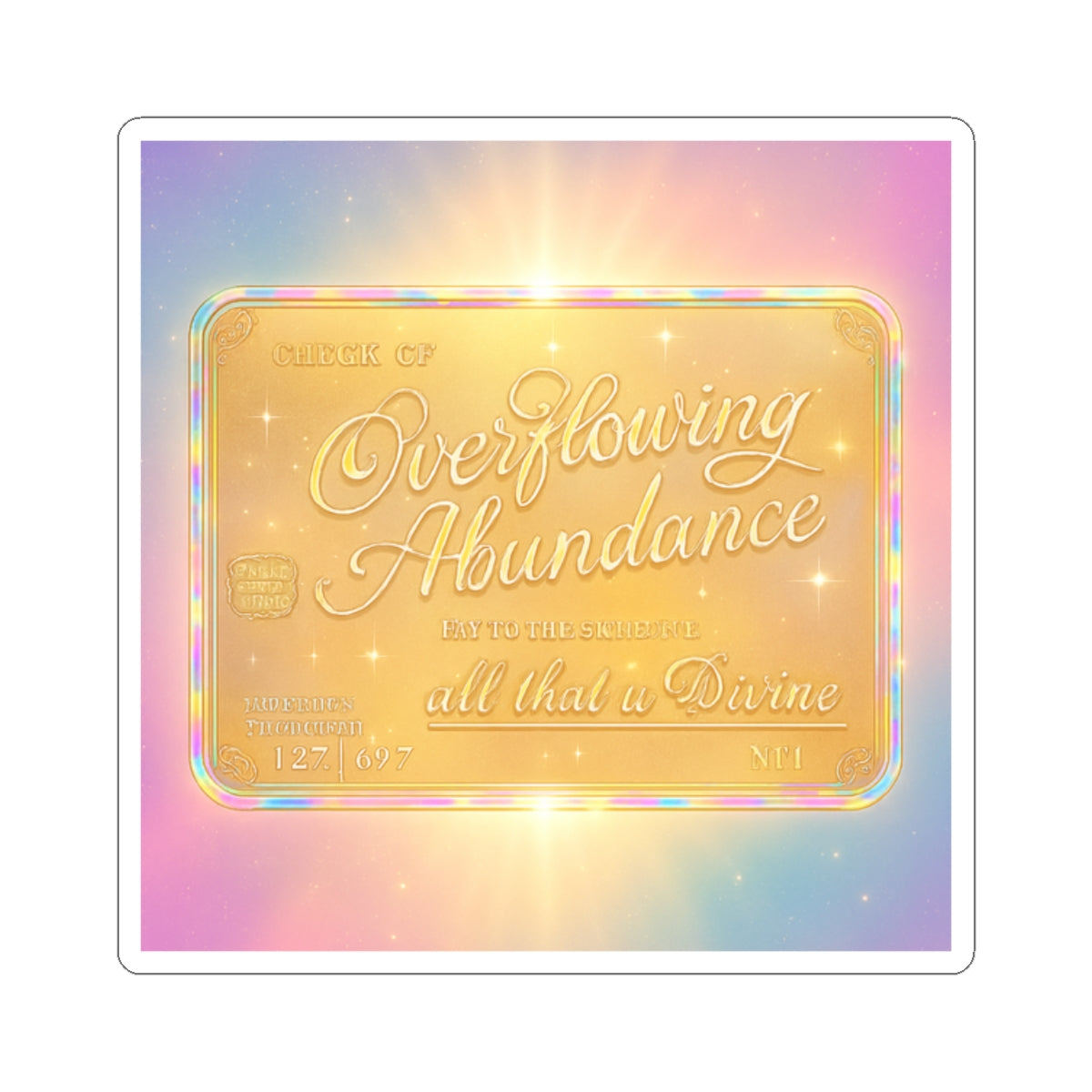 Overflowing Abundance Kiss-Cut Stickers - Inspiring Positive Vibes for Every Occasion