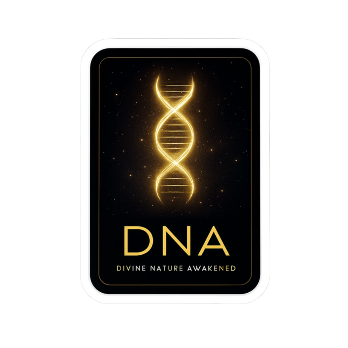 Divine Nature Awakened DNA Stickers - Inspirational Kiss-Cut Decals for Laptops & Journals
