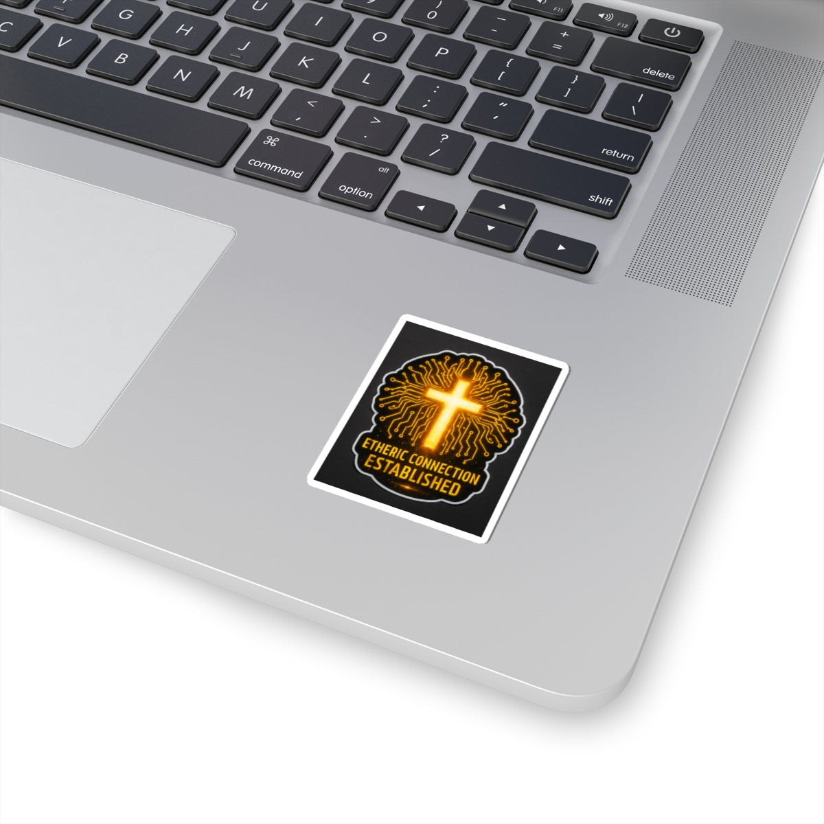 Etheric Connection Established Stickers - Spiritual Vibe for Tech Lovers