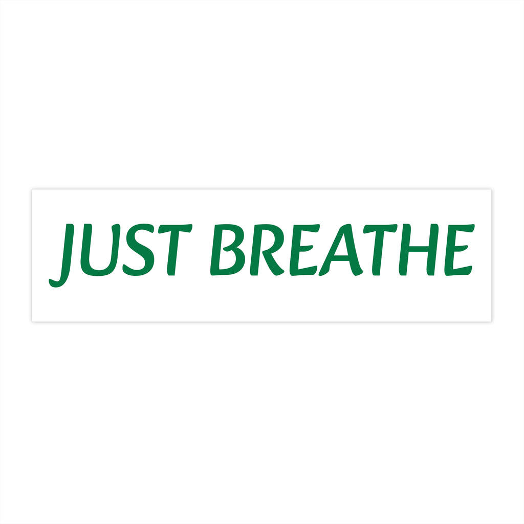 Inspirational Bumper Stickers, Just Breathe Car Decal, Motivational Sticker, Mindfulness Gift, Self-Care Reminder, Nature Lover Decor