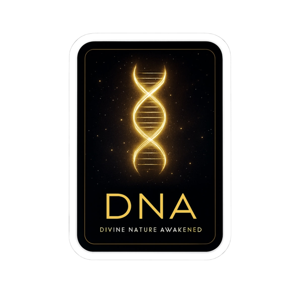 Divine Nature Awakened DNA Stickers - Inspirational Kiss-Cut Decals for Laptops & Journals