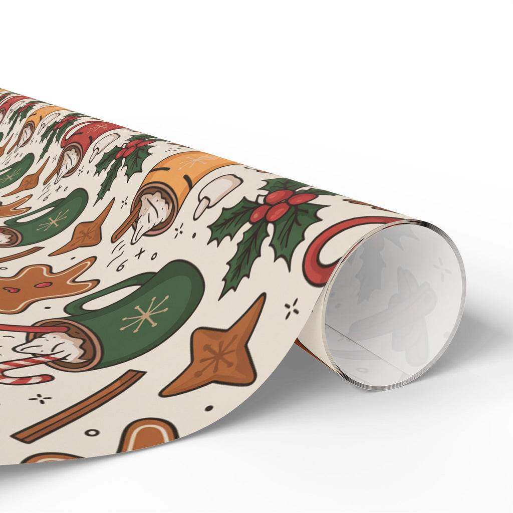 Christmas Themed Wrapping Paper - Festive Holiday Gift Wrap, Cute Wrapping Paper for Birthdays, Special Occasions, Eco-Friendly Options