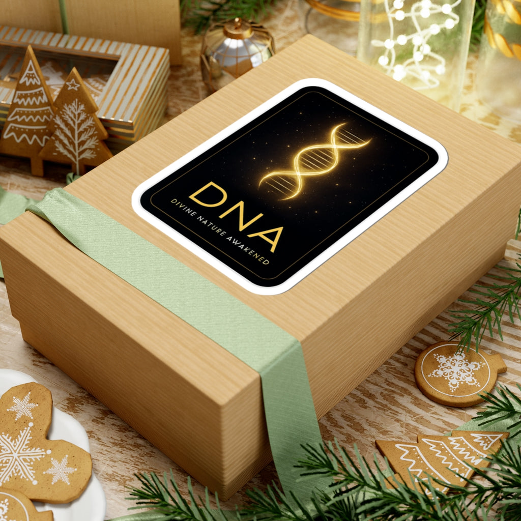 Divine Nature Awakened DNA Stickers - Inspirational Kiss-Cut Decals for Laptops & Journals