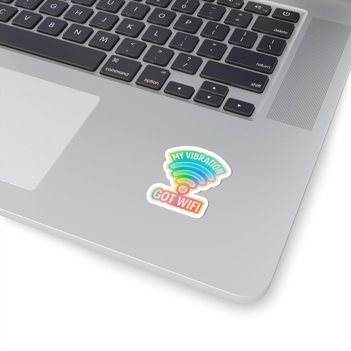 My Vibration Got WiFi Kiss-Cut Stickers - Colorful Decals for Laptops and Water Bottles