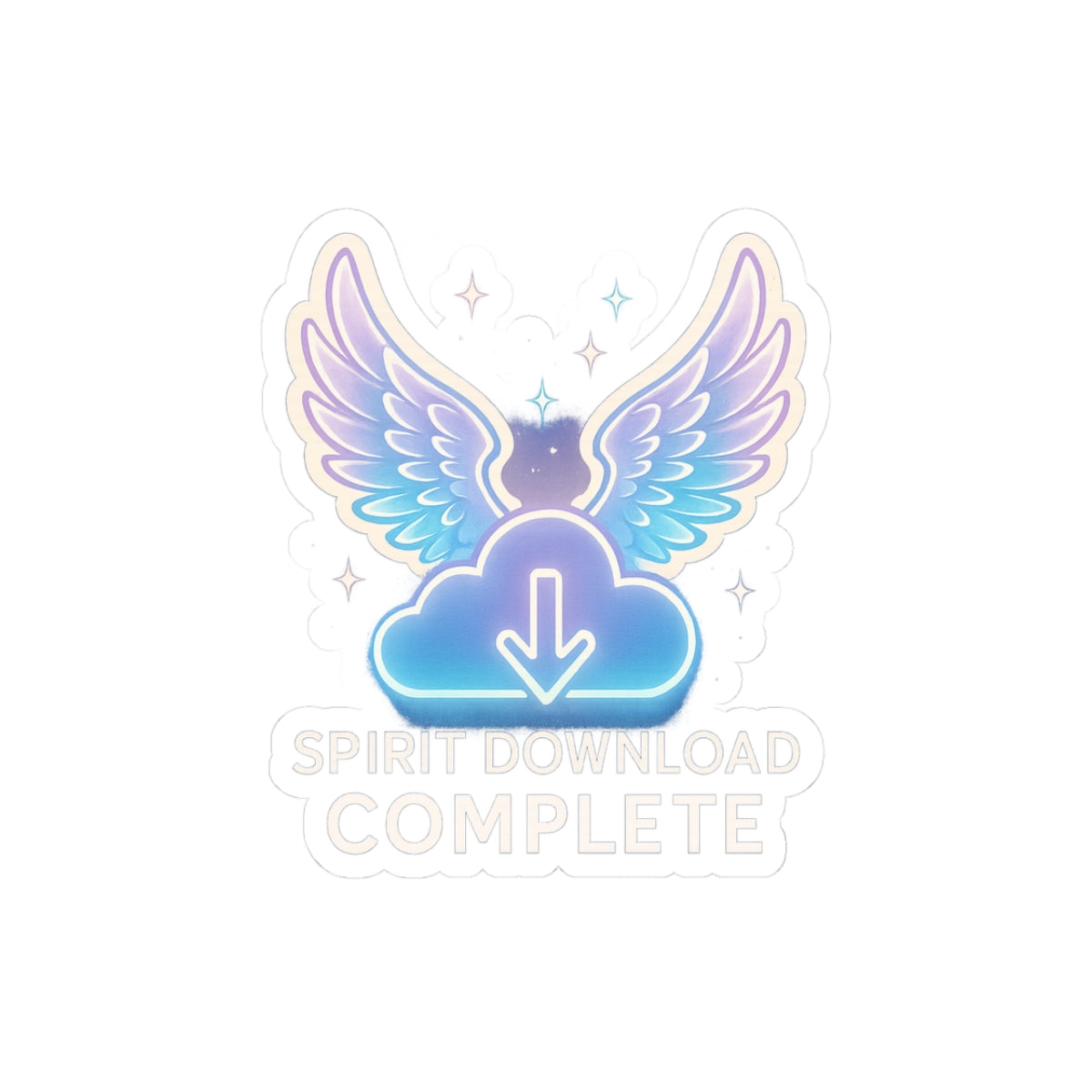 Inspirational Angel Wings Kiss-Cut Stickers - Spirit Download Complete