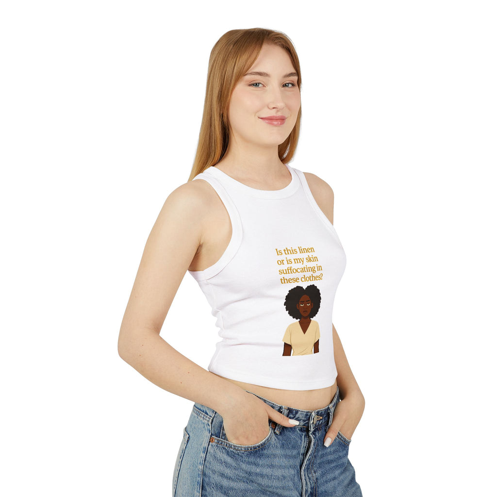 Chic Women's Tank Top with Fun Quote, Funny Summer Top, Casual Blouse, Gift for Her, Beach Wear, Stylish Crop Top