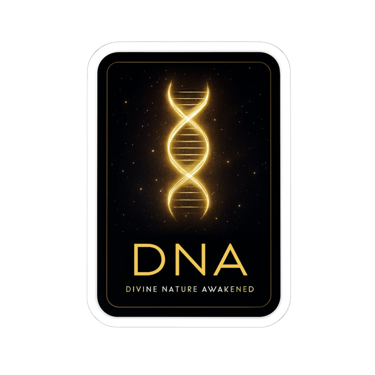 Divine Nature Awakened DNA Stickers - Inspirational Kiss-Cut Decals for Laptops & Journals