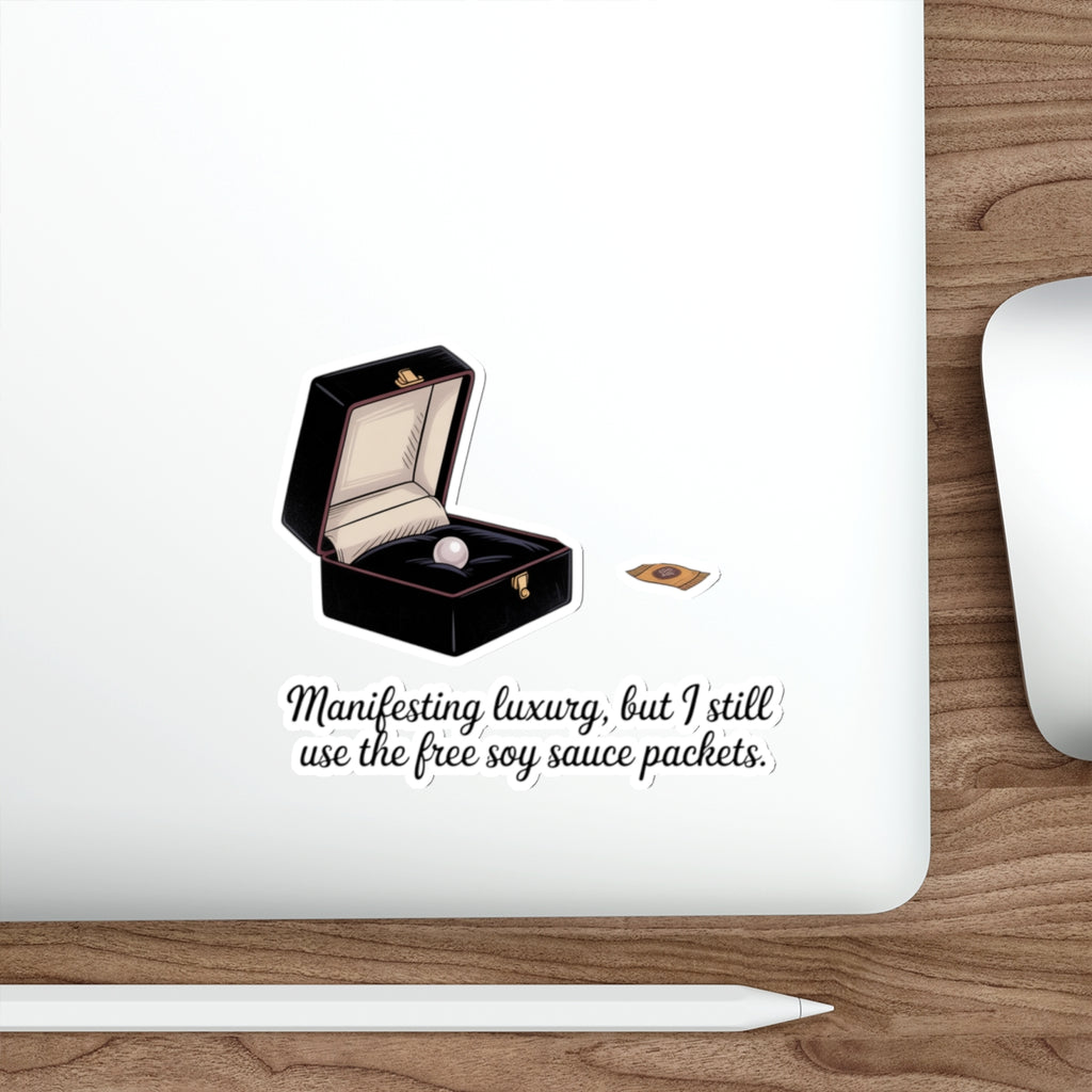 Manifesting Luxury Die-Cut Stickers - Perfect for Laptop, Journals & Decor