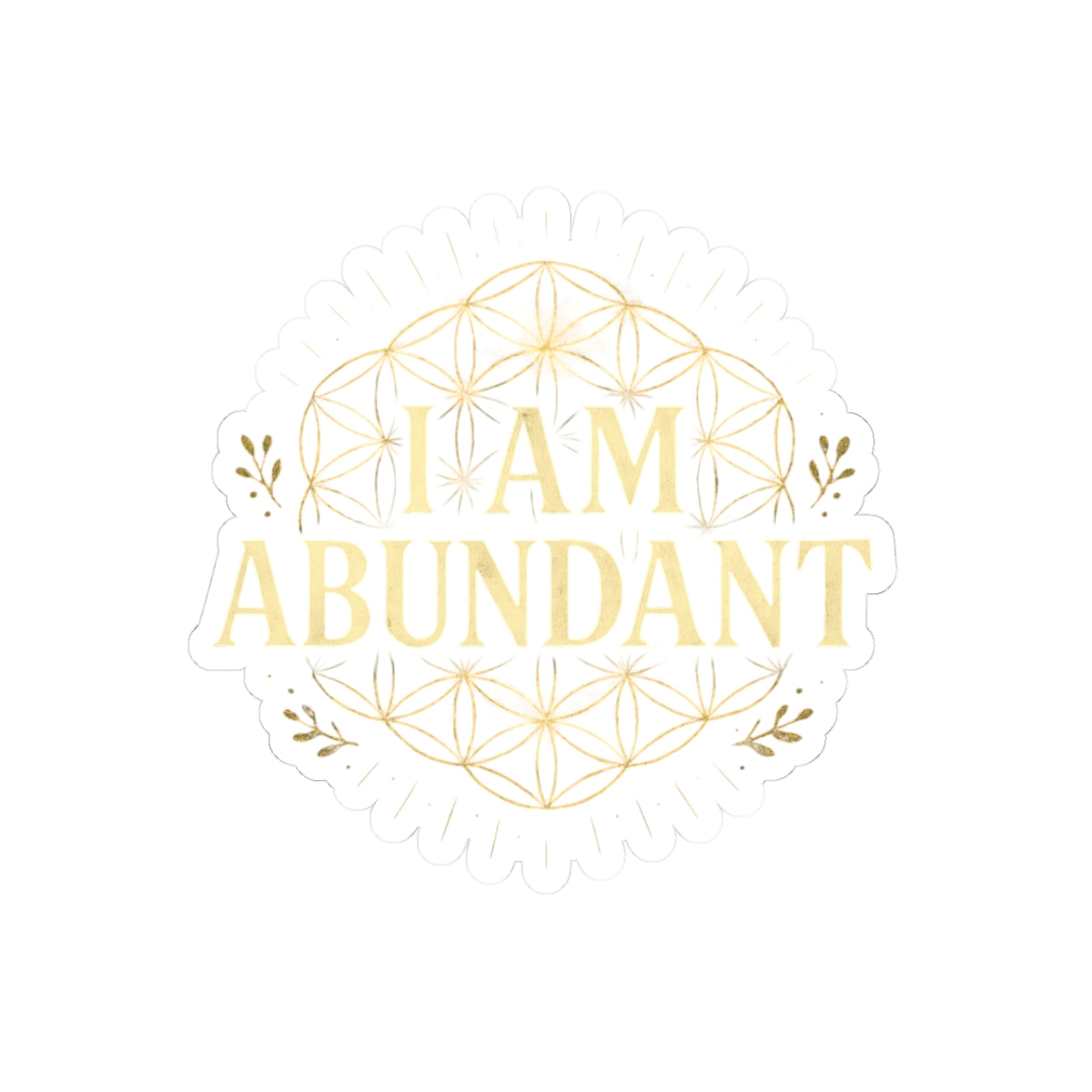 Abundant Affirmation Kiss-Cut Stickers, Motivational Laptop Stickers, Positive Vibes Decor, Spiritual Gifts, Self-Care Reminders, [...]