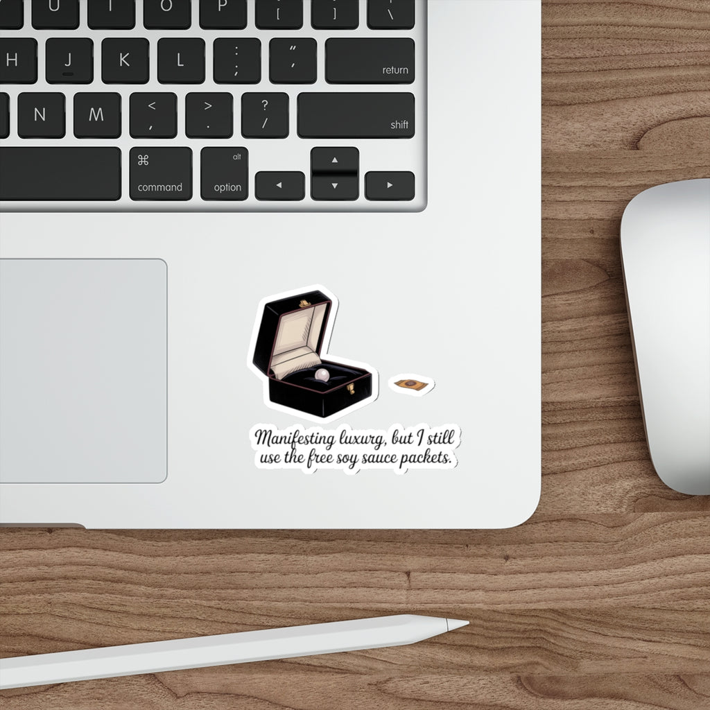 Manifesting Luxury Die-Cut Stickers - Perfect for Laptop, Journals & Decor