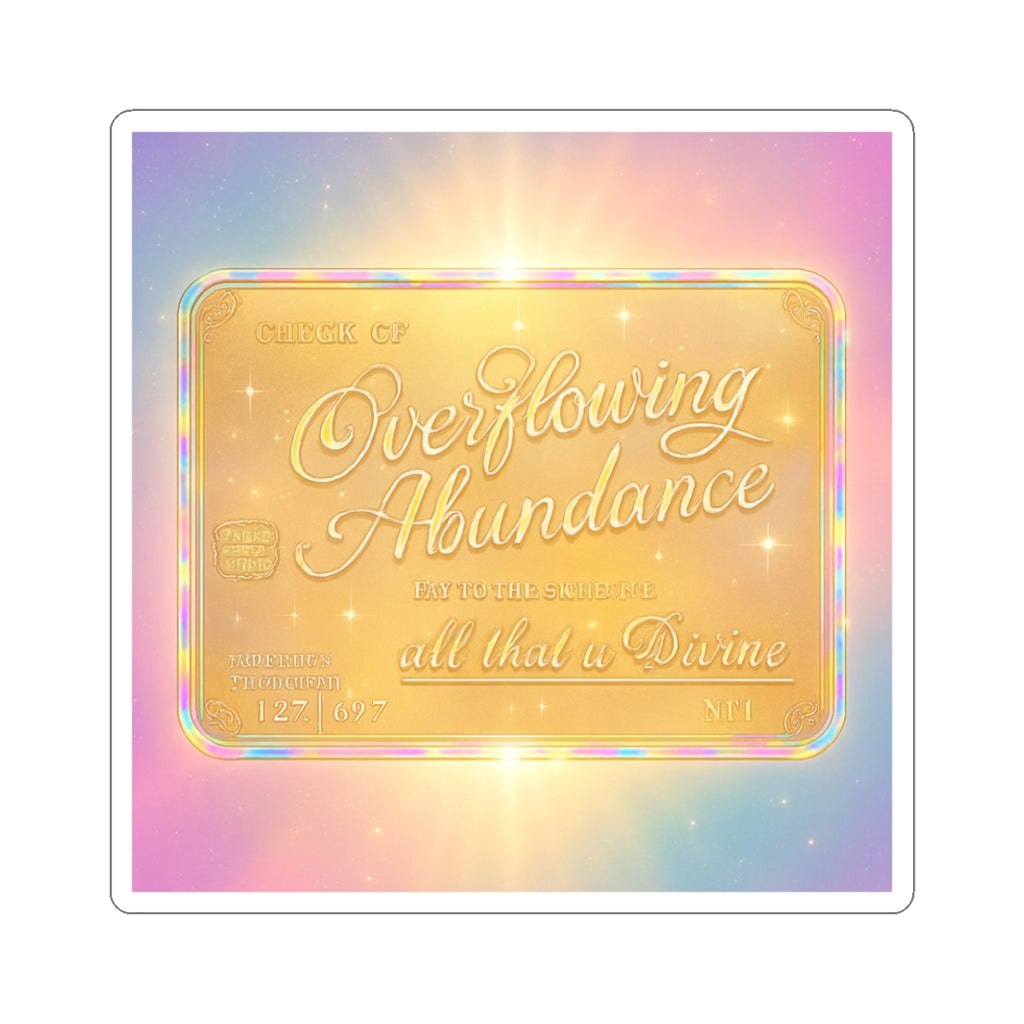 Overflowing Abundance Kiss-Cut Stickers - Inspiring Positive Vibes for Every Occasion