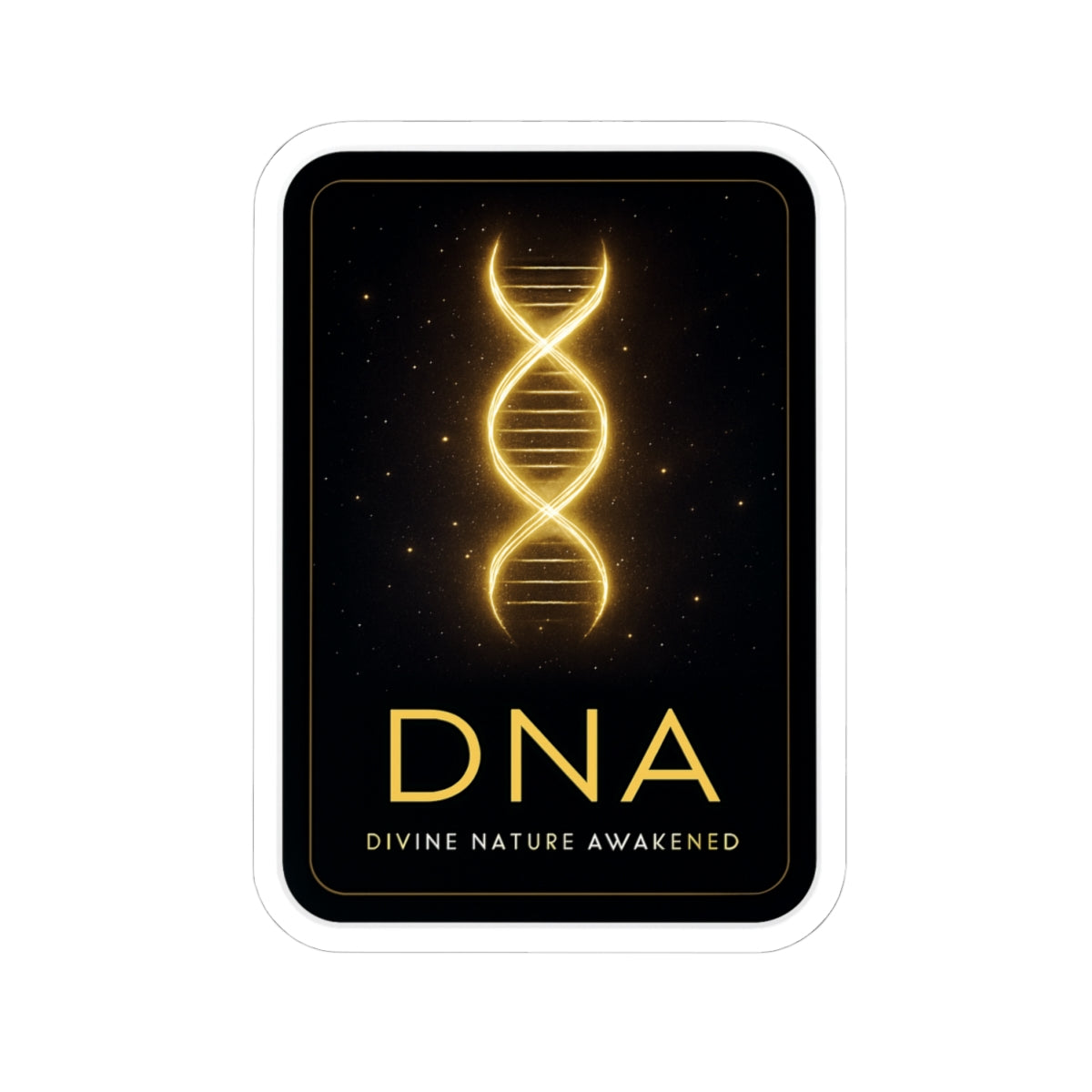 Divine Nature Awakened DNA Stickers - Inspirational Kiss-Cut Decals for Laptops & Journals