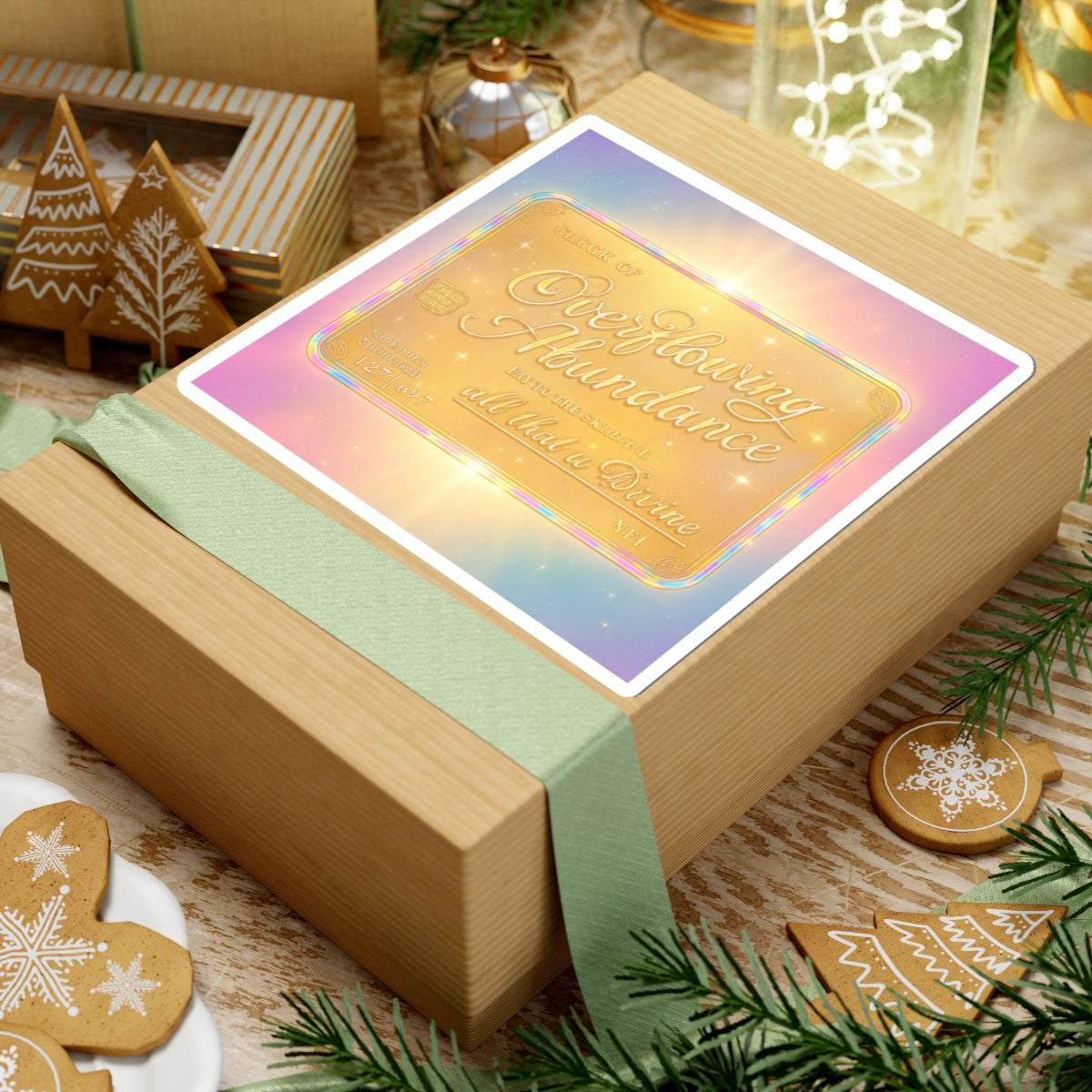 Overflowing Abundance Kiss-Cut Stickers - Inspiring Positive Vibes for Every Occasion