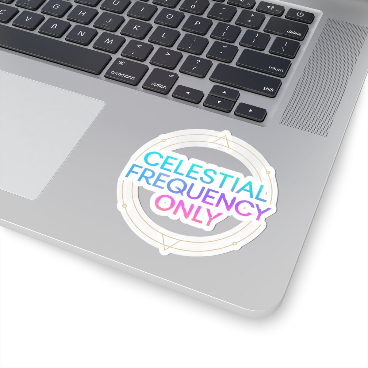 Celestial Frequency Only Kiss-Cut Stickers - Colorful Cosmic Decor for Your Laptop and More