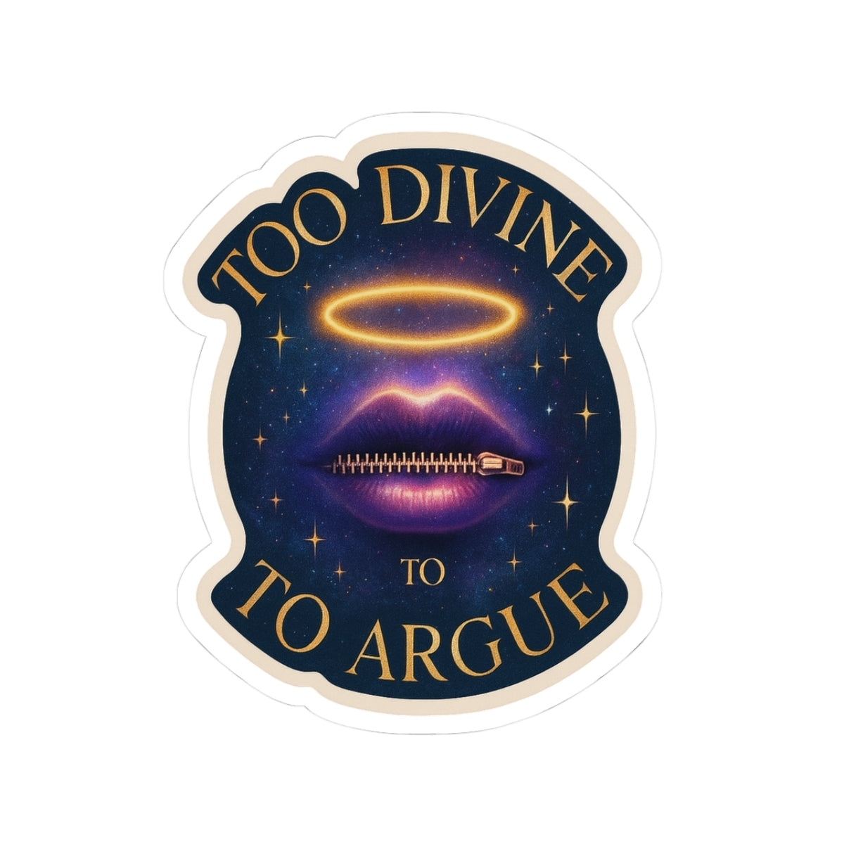 Divine Argument Kiss-Cut Stickers | Inspirational Cosmic Decor for Personal Expression
