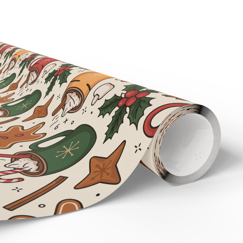 Christmas Themed Wrapping Paper - Festive Holiday Gift Wrap, Cute Wrapping Paper for Birthdays, Special Occasions, Eco-Friendly Options