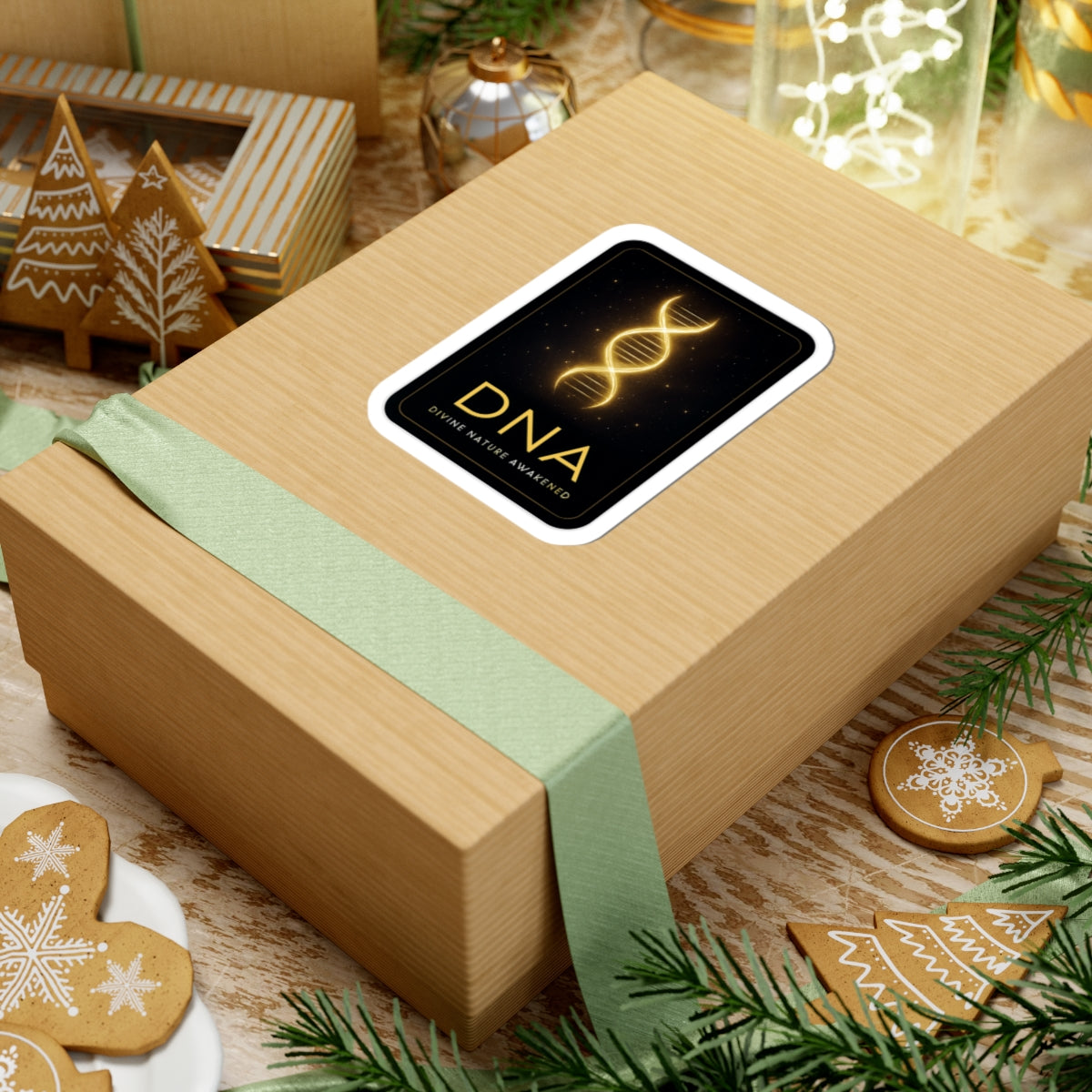 Divine Nature Awakened DNA Stickers - Inspirational Kiss-Cut Decals for Laptops & Journals