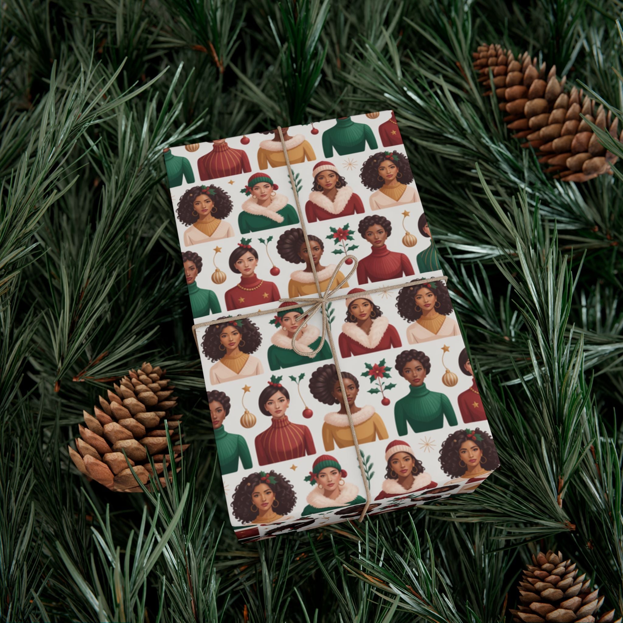 Festive Gift Wrap Paper for Holidays, Eco-Friendly Wrapping, Personalized Gift Wrap,Christmas, Birthdays, Artistic Wrapping Paper