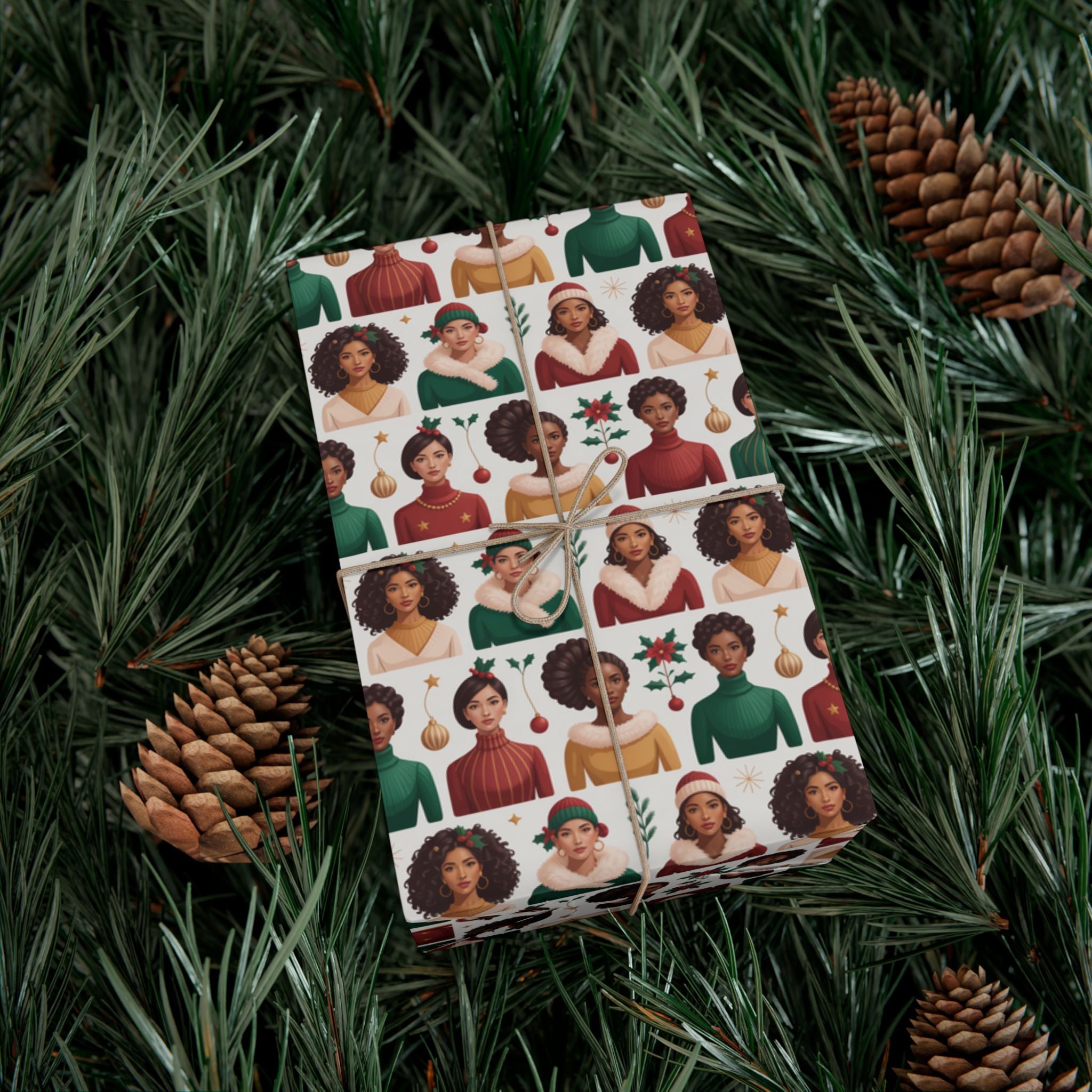 Festive Gift Wrap Paper for Holidays, Eco-Friendly Wrapping, Personalized Gift Wrap,Christmas, Birthdays, Artistic Wrapping Paper