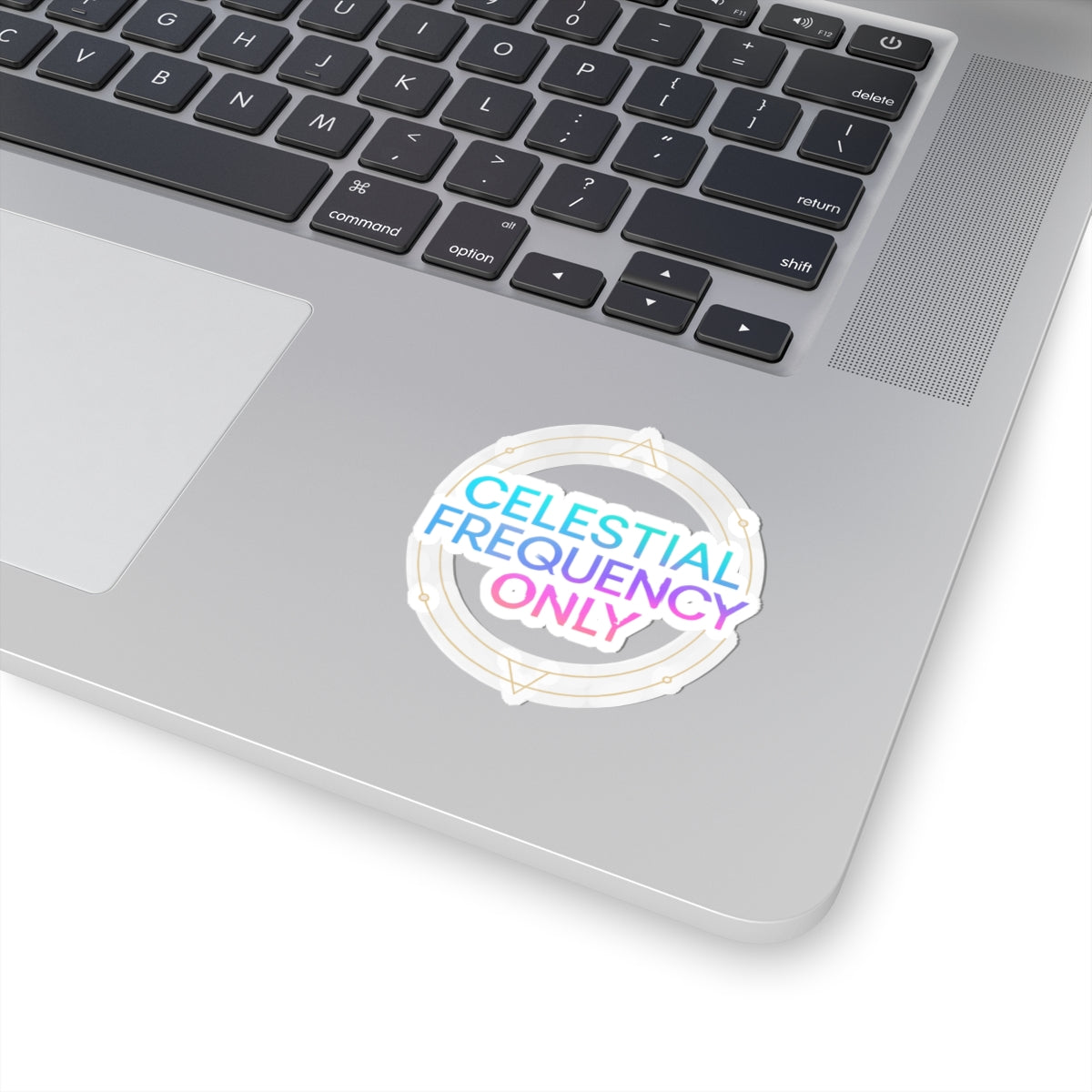 Celestial Frequency Only Kiss-Cut Stickers - Colorful Cosmic Decor for Your Laptop and More