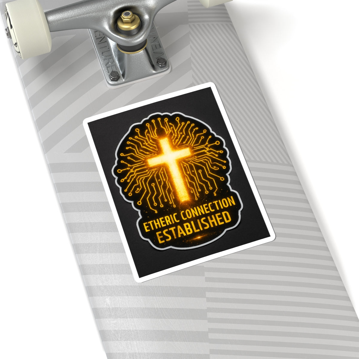 Etheric Connection Established Stickers - Spiritual Vibe for Tech Lovers