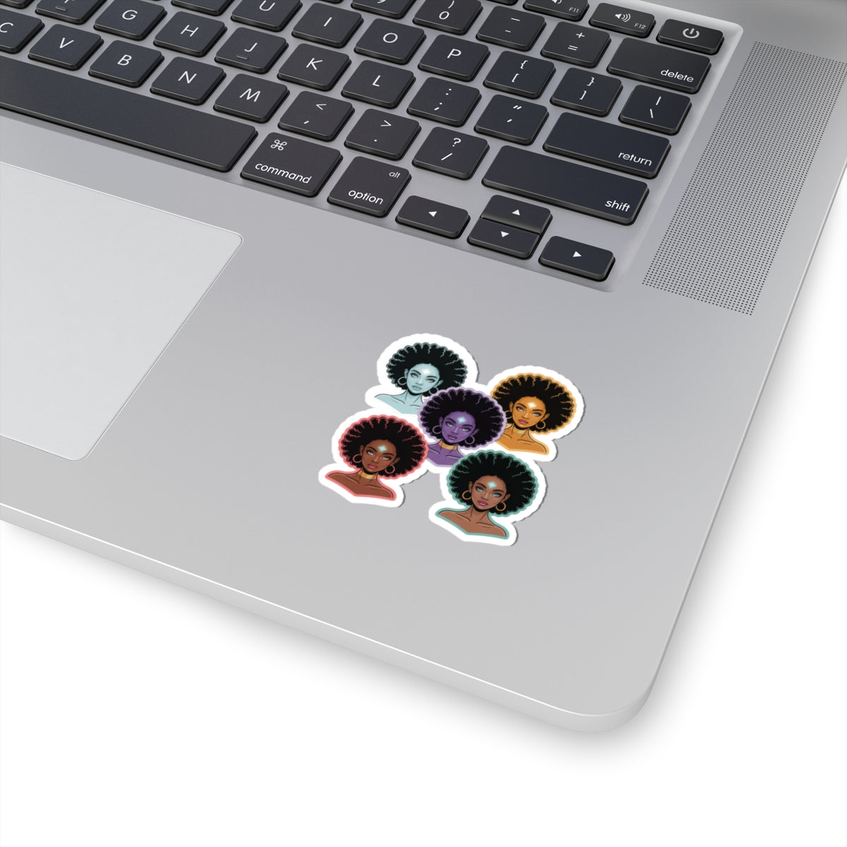 Diverse Afro-Chic Kiss-Cut Stickers | Powerful Black Woman Art, Laptop Decals, Journals, Scrapbooking, Afrocentric Decor