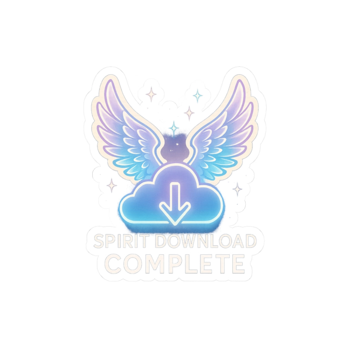 Inspirational Angel Wings Kiss-Cut Stickers - Spirit Download Complete