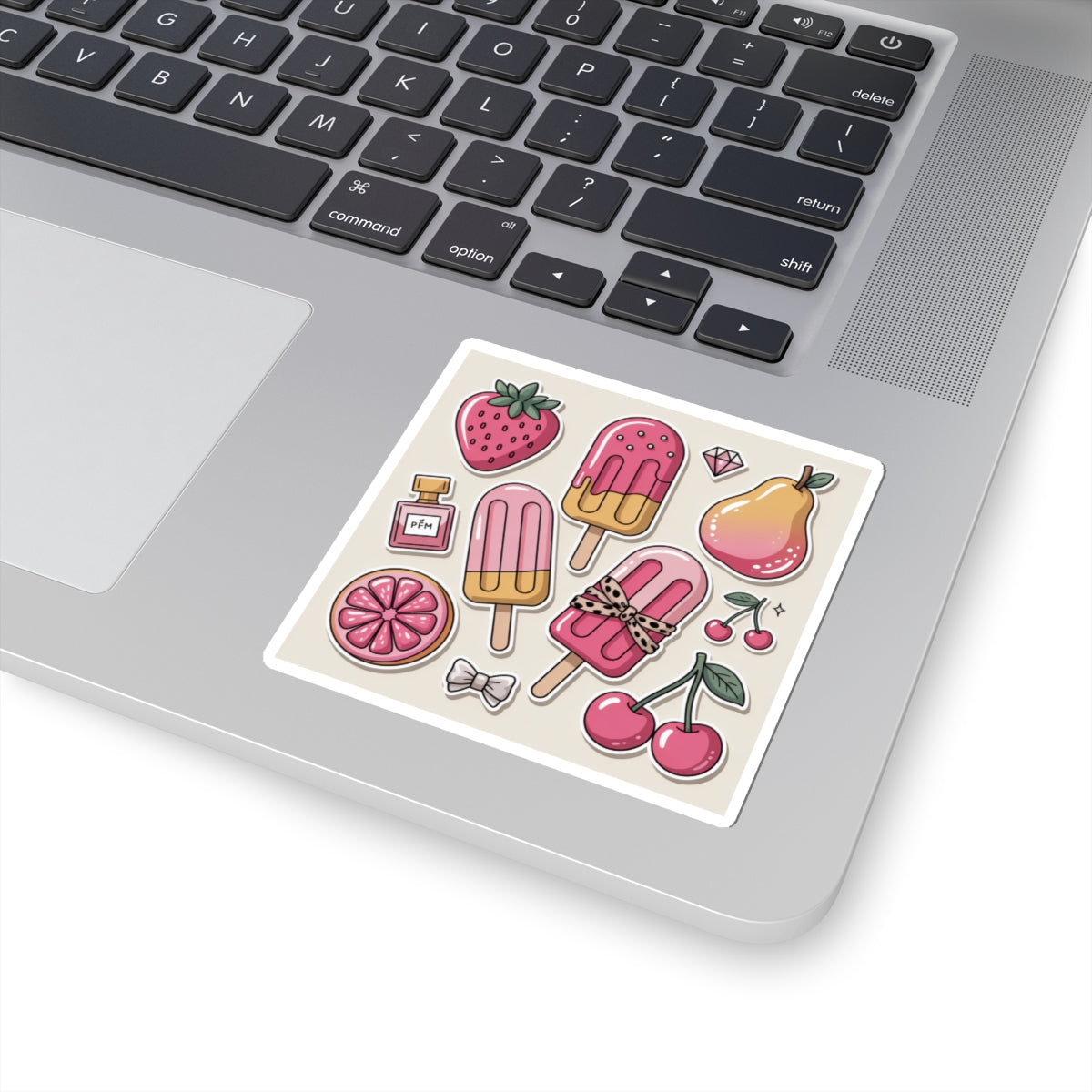 Colorful Fruit & Ice Cream Kiss-Cut Stickers, Fun Stickers, Laptop Stickers, Aesthetic Stickers, Cute Decor, Giftable Stickers