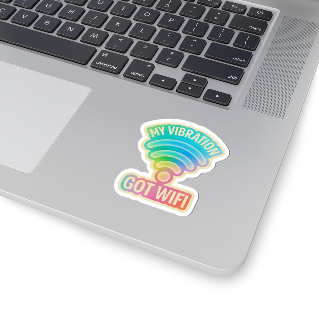 My Vibration Got WiFi Kiss-Cut Stickers - Colorful Decals for Laptops and Water Bottles
