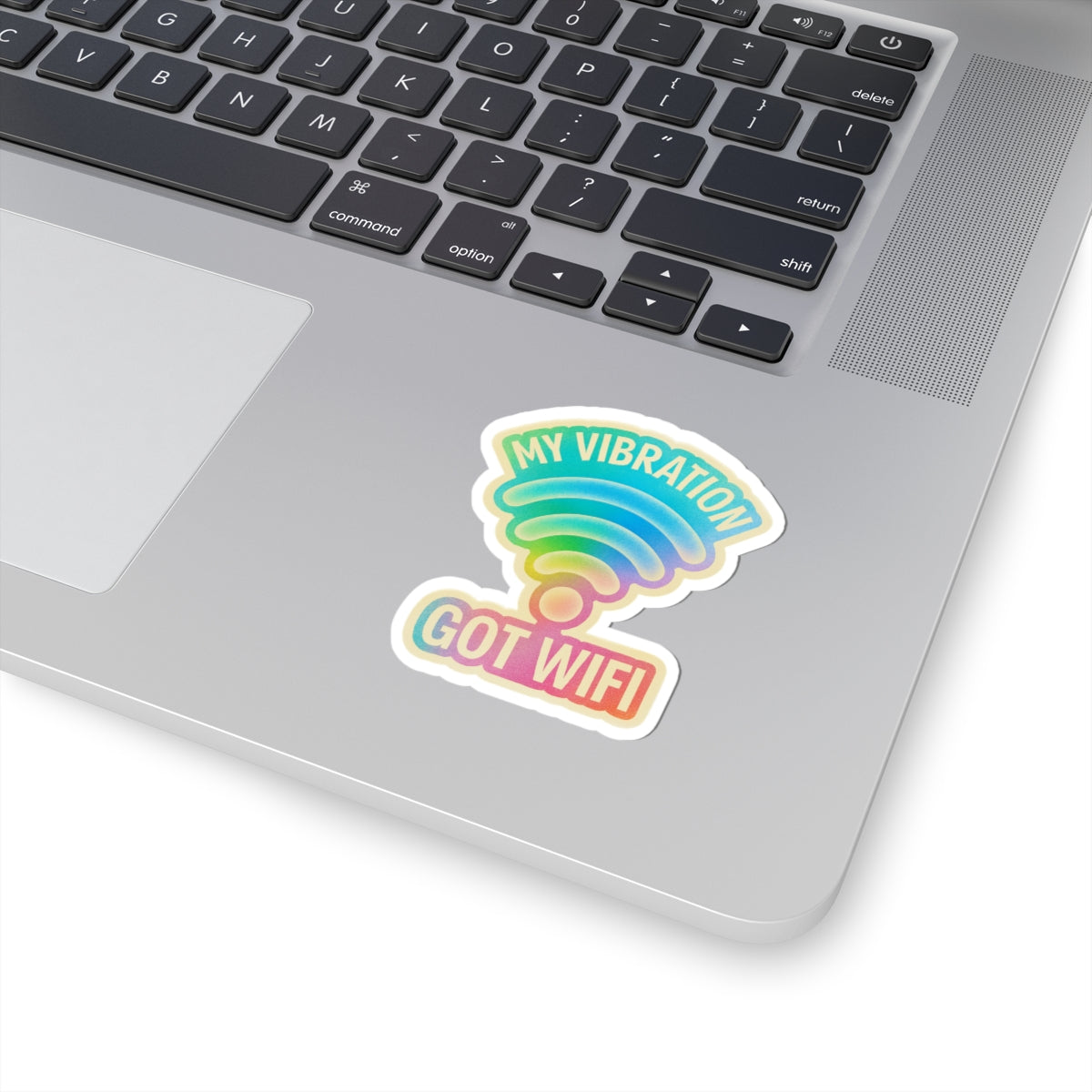 My Vibration Got WiFi Kiss-Cut Stickers - Colorful Decals for Laptops and Water Bottles
