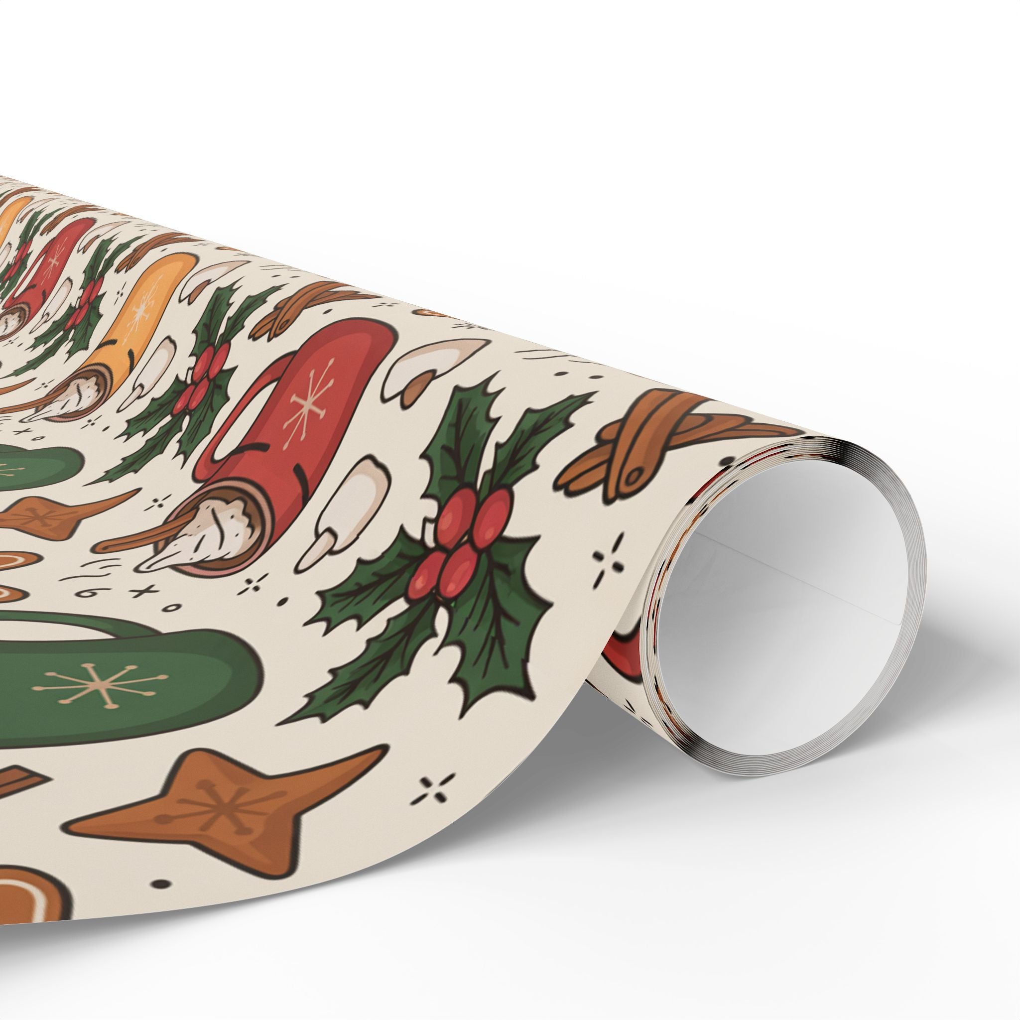 Christmas Themed Wrapping Paper - Festive Holiday Gift Wrap, Cute Wrapping Paper for Birthdays, Special Occasions, Eco-Friendly Options