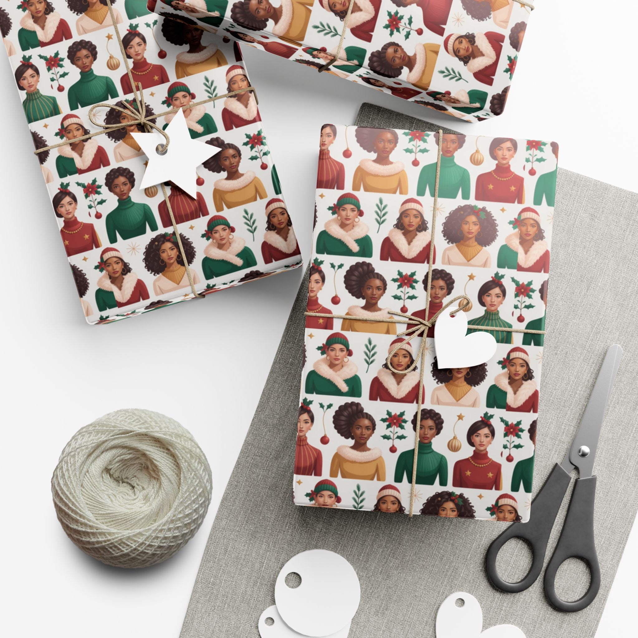 Festive Gift Wrap Paper for Holidays, Eco-Friendly Wrapping, Personalized Gift Wrap,Christmas, Birthdays, Artistic Wrapping Paper