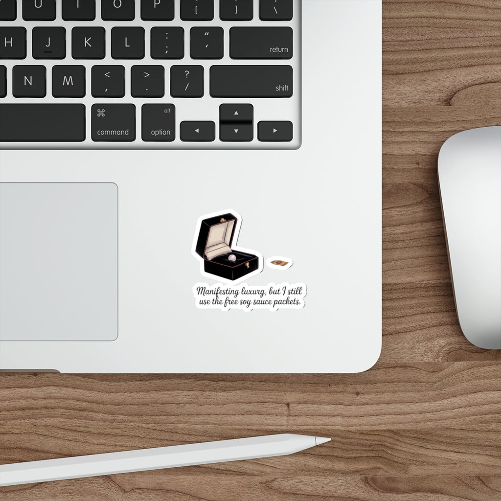 Manifesting Luxury Die-Cut Stickers - Perfect for Laptop, Journals & Decor