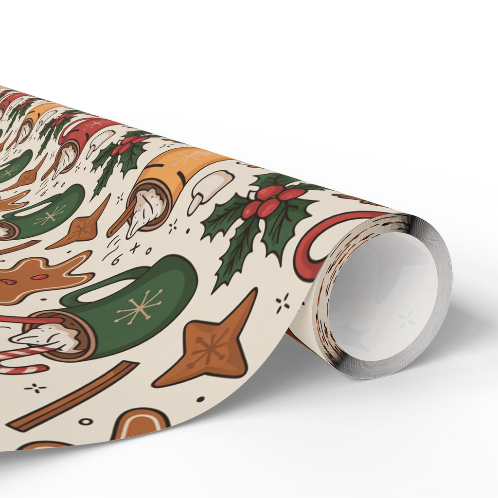 Christmas Themed Wrapping Paper - Festive Holiday Gift Wrap, Cute Wrapping Paper for Birthdays, Special Occasions, Eco-Friendly Options