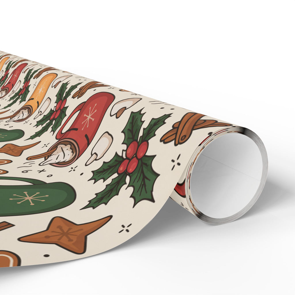 Christmas Themed Wrapping Paper - Festive Holiday Gift Wrap, Cute Wrapping Paper for Birthdays, Special Occasions, Eco-Friendly Options
