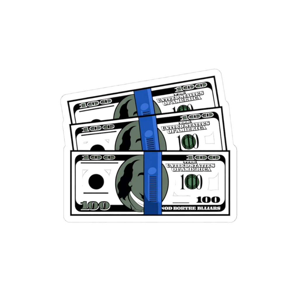 Money-Themed Kiss-Cut Stickers for Laptops, Notebooks, Gifts, Motivation, Party Favors, Financial Goals
