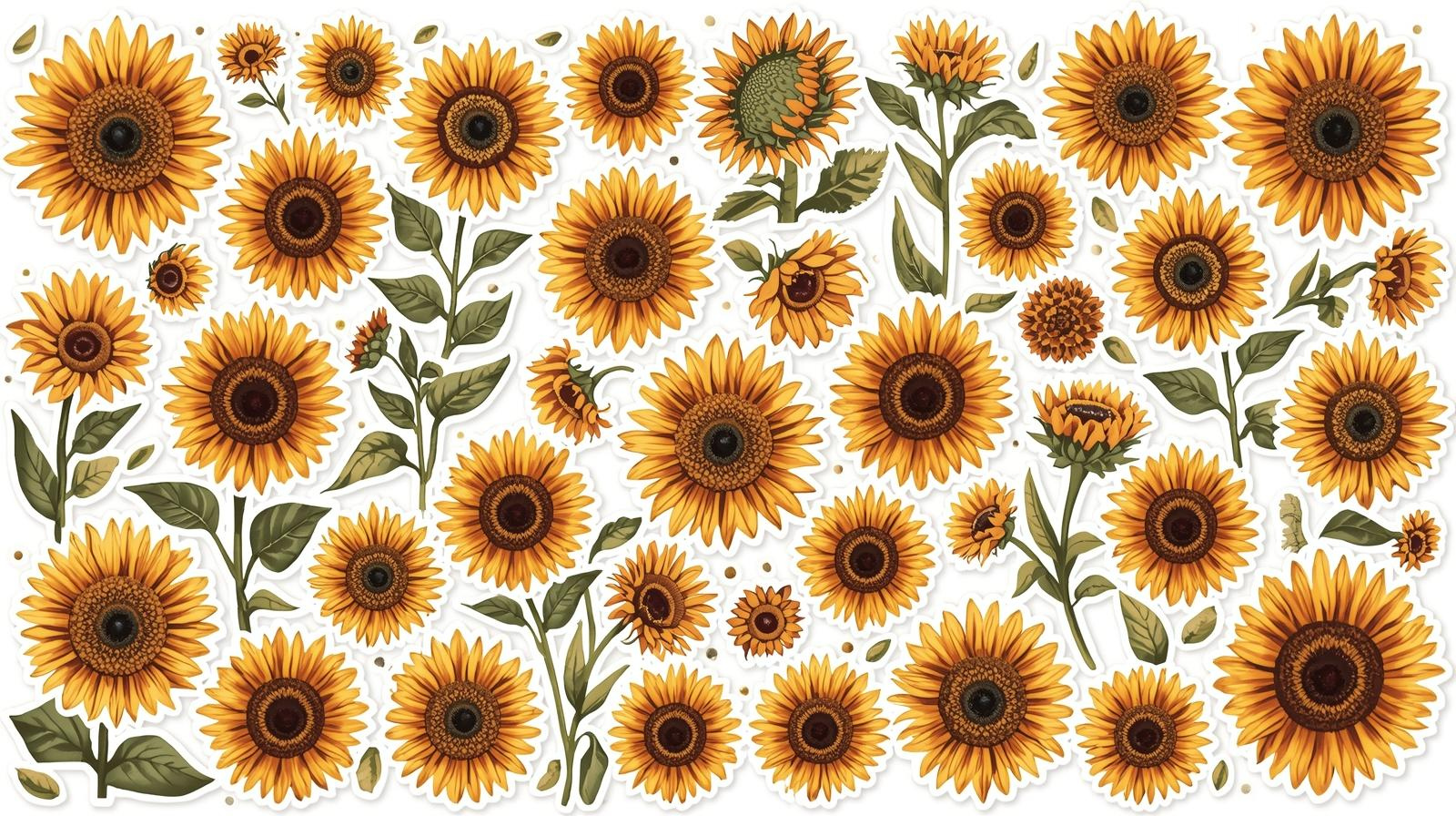 Sunflower sticker sheet