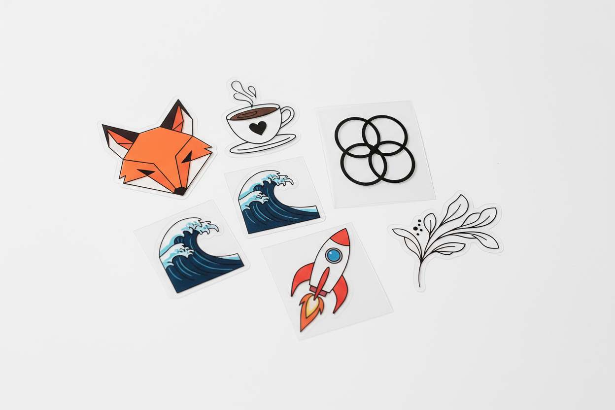 kiss cut transparent stickers